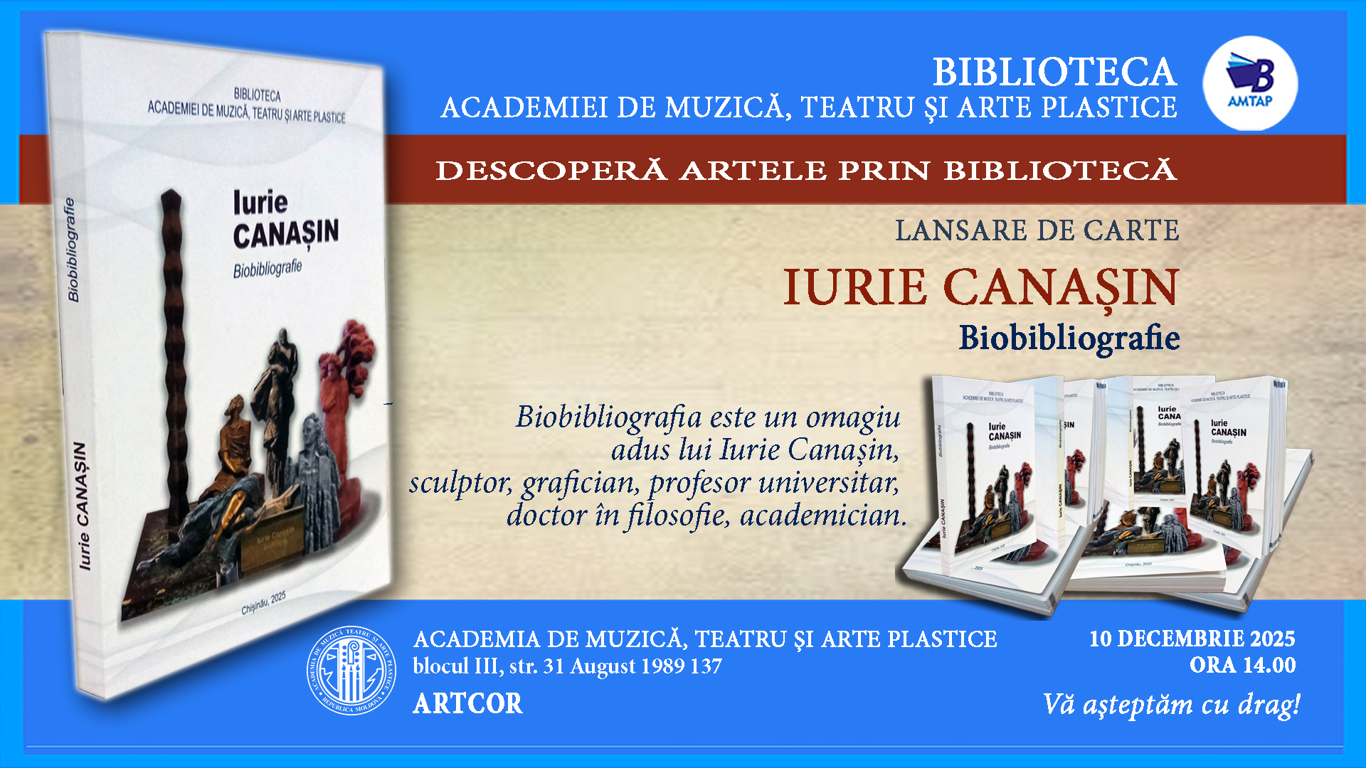 Afis Retele sociale Lansare de carte Iurie Canasini